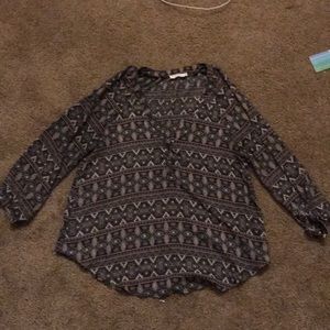 Lush patterned long-sleeve